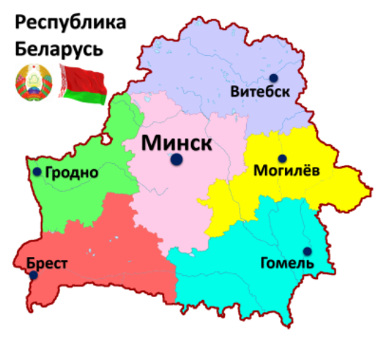 Карта Беларуси